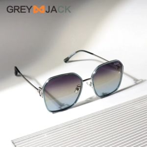 Grey Jack Kacamata Sunglasses Polarized Kotak Wanita Bahan Metal Ringan Anti Silau Uv400 Outdoor Fashionable 6346