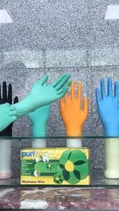 Puritex Latex glove Powder Free Mammamia Examination latex gloves Size 100pcs