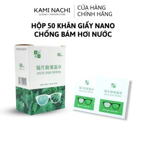 Hộp 50 miếng khăn lau nano hàng loại đặc biệt KAMI NACHI dùng 1 lần - Chống bám hơi nước chống mờ sương cho kính