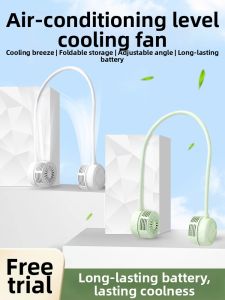 Portable Mini Neck Fan Long Battery Life Summer Cooling Tool Small Electric Fan Handheld Fan Neck Fan for Outdoor Activities