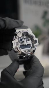 Jam Tangan Pria Casio G-Shock G-Steel GM-700-1A Silver Metalic Dial Black Rubber Band
