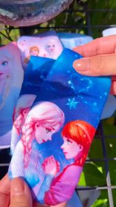BLOKEES | 3Pair 2-8Years Baby Cute Elsa Mermaid Princess cartoon Print Socks Soft Short Socks for Kids Fashion Boat Socks for Girls Socks