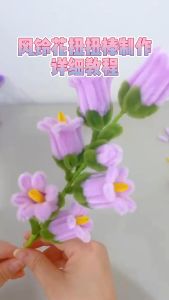 Cành Hoa chuông gió cắm bình kẽm nhung làm sẵn decor trang trí phòng khách hoa handmade làm sẵn