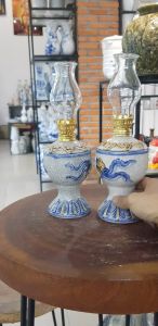 Đèn Dầu Thờ Cúng Men Rạn Nổi - Gốm Bát Tràng