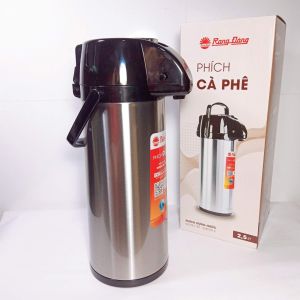 Phích nước Rạng Đông 2.5 lít có cần bơm cao cấp chất liệu inox Bình thuỷ cafe giữ nhiệt Model RD-2545 ST1.E Phích Nước 1 Đổi 1 Bảo Hành 6 Tháng - Lazada