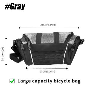 Small Bicycle Handle Bar Bag Handy Front Bike Bags Storage Pouch Pack with Shoulder Strap Little Mountain Road Bike Barrel Bag