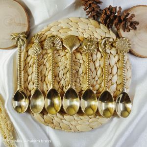 Sendok teh Kuningan kualitas ekpor  / sendok hotel sendok resort / spoon tea brass high quality