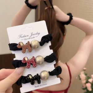 คลิปผมแบบยืดหยุ่นสูงสำหรับผู้หญิง คลิปผมรูปกระดูกไหปลาร้าขนาดเล็ก คลิปผมรูปทรงกลม คลิปผมยางยืด ประดับผมสำหรับผู้หญิง คลิปผมแบบยืดหยุ่นสูง