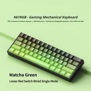 NexusClick Mini 61 Keys Magnetic Mechanical Gaming KeyboardWired Hot Swappable RGB PBT Key Caps Professional Esports Keyboard