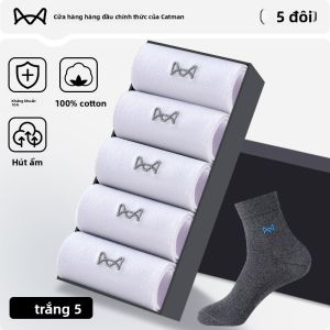 Tất nam MiiOW vải cotton dài đến bắp chân thoáng khí kháng khuẩn