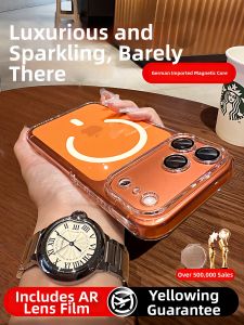 Bosie | Magnetic Slim Transparent Phone Case With Lens Film