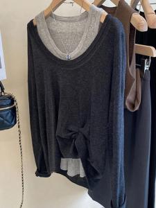 Fashionable Long Sleeve T-Shirt Base Layer Top Two-Piece Set Spring Autumn New Arrival Elegant Quality Womens High-End Brand Clothing