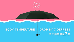 UV-Resistant Sun & Rainproof Universal Umbrella+T10 Portable Mini Handheld Fan 3 Speed Adjustment Turbo Fan Set