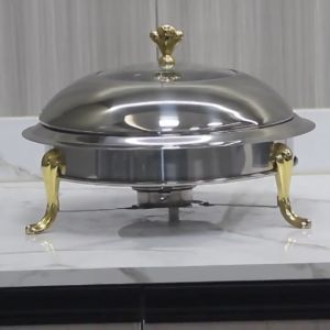 Chafing Dish Buffet Set Food Warmer Chafing Dish Stainless Steel Buffet Servers Warmers Chaffing Servers Mini Hot Pot with Lid Food Warmer for Party Buffets