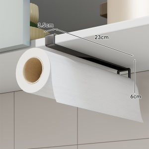 evesigar | Cabinet Paper Towel Holder Fresh Wrap Storage No-Drill Roll Paper Organizer