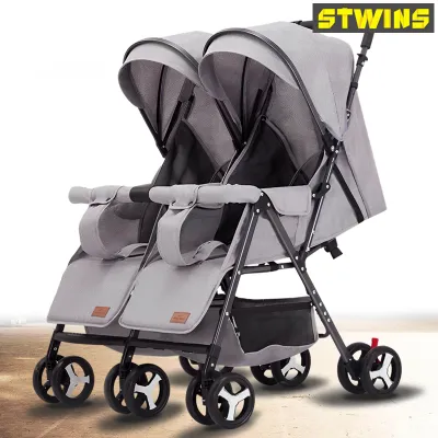 Twin Compatible Folding Baby Stroller