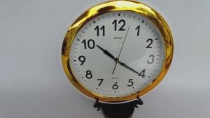 Jam Dinding Jumbo Bulat Mewah Elegan Silver Chrome Gold Diameter 35 cm Original Bergaransi Grosir Dekko Besar Jumbo