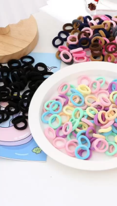 Murah Banget - Ikat Rambut Mini Trendy / Ikat Rambut Anak Model Donat  / Ikat Rambut Simple Stylish / Ikat Rambut Mini Warna Warni