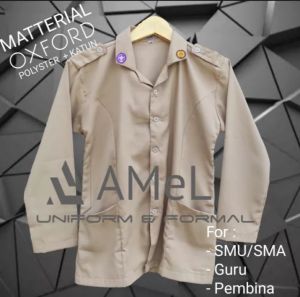 baju pramuka guru dan pembina perempuan saku bawah seragam sekolah