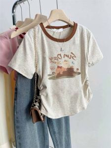 Áo Thun Đối Chiếu Dây Rơi Dành Cho Người Mập