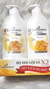 Bộ đôi Dầu gội và Dầu xả Enchanteur dưỡng tóc siêu mượt Charming 600g + 550g
