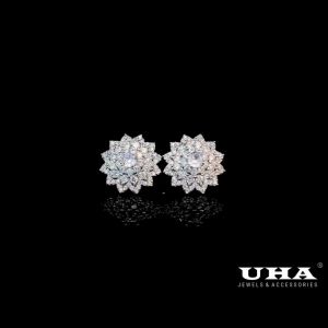 B1655 Bông tai nữ đính đá cz cao cấp sáng lấp lánh UHA
