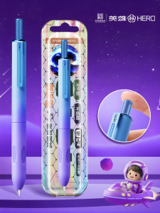 HERO | Push Button Fountain Pen Replacable Cartridges Students Beginners Space Design