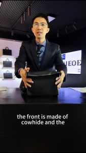 PADIEOE mens crossbody bag large capacity single shoulder bag mens crossbody bag cowhide crossbody backpack mens bag