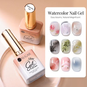 UR SUGAR 15ml Watercolor Gel Polish UV LED Soak Off Nail Art Polish for Spreading Effect Marble Nail Art Polish Gel Paint Vanish