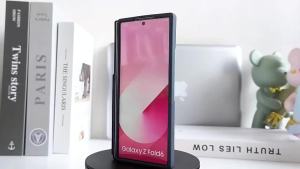 Clear Matte Silicone Card Pack & Stand Flip Case for Samsung Galaxy Z Fold 8 Ultra 7 6 5 Raised Camera Protect Shockproof Cover