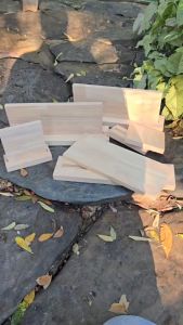 ป้ายไม้ ป้ายตั้งโต๊ะ ป้ายไม้คิวอาร์โค้ด แบบเปล่า พร้อมฐาน ทำจาก ไม้ยางพาราอัดประสานเกรดA ป้ายไม้เปล่า สำหรับพิมพ์