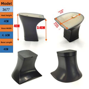 Ladies Black High Heel Shoe Replacement Parts Thick Cup Heel Horse Hoof Heel Repair Accessories Boot Heel Patch Summer 2025