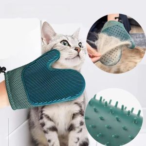 1 Pcs Efficient Double Sided Pet Grooming Glove Cat Dog Hair Remover Massage Brush