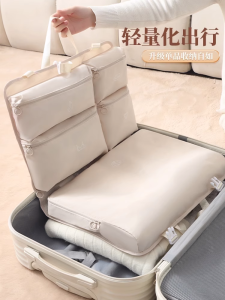 กระเป๋าใส่เสื้อผ้าสำหรับเดินทาง 7 ชิ้น กระเป๋าใส่เสื้อผ้าและชุดชั้นใน แบ่งแยกส่วนของกระเป๋าเดินทางสำหรับการเดินทางและไปทำงาน