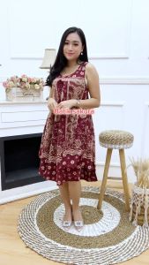 Daster Yuknesi Viona Motif Printing Batik Sakura Pekalongan Baju Rayon Wanita Dewasa Abg Modis Elegan Busui Remaja Cantik Bumil