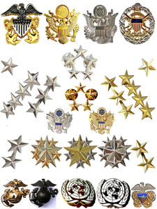 Miếng Dán Vai Đồng Phục Quân Đội Mỹ 3 Ngôi Sao 4 Ngôi Sao 5 Ngôi Sao Thiếu Tướng Trung Tướng Thượng Tướng Huy Hiệu Kim Loại Quần Áo Người Hâm Mộ Quân Đội