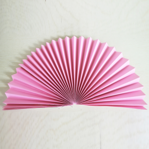 Paper Fan Flower Wedding Red round Pure Color Floral Folding Fan Golden Decoration Folding Fan Wedding Shape Road Lead Flower Paper