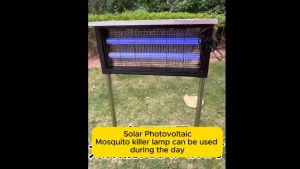 Waterproof Outdoor Garden Yard Fly Trap Electric Shock Repellent Solar Mosquito Killer Lamp