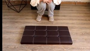 Multifunctional Foldable Ottoman Storage Foot Stool Waterproof Leather Footstool Storage Box Lage Sofa Chair Bench Seat Foldable Cotton Organiser Wall Hight Qaulity