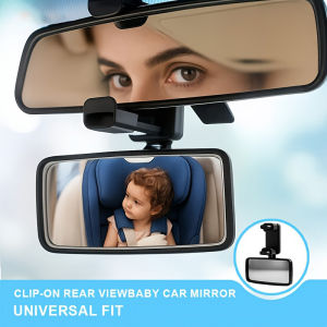 Car Baby Observation Mirror 360° Rotation Adjustable Rearview Auxiliary Mirror Safe Driving Auto Interior Accessories for Baby