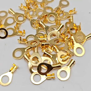 One-piece die-cast O-type terminal thickened brass material 4.2-12.2mm wire connector long service life.