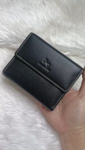 กระเป๋าตังค์3พับใบเล็กแต่เลิศ ใส่ธนบัตรยาวไม่ต้องพับ หนังแท้4.5นิ้ว