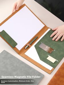 Multifunctional A4 File Folder Simple Business Contract Manager Folder Financial Real Estate Sales Professional Meeting Pad Clip Board Folder