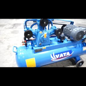 ปั๊มลมลูกสูบ VATA ขนาด 3 แรงม้า รุ่น VT3-105L ถังลม 105 ลิตร ไฟฟ้า 380V มอเตอร์ฮิตาชิแท้ 100%