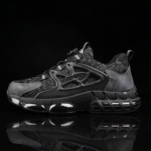 New Type of Labor Protection Shoes for Men Anti smashing Anti Penetration Lightweight Cushioning Insole Automatic Button Kailaf Indestructible Safety Shoes