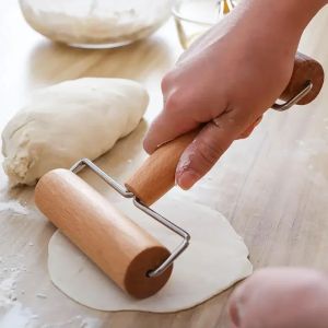 1 Rolling Pin and Pizza Toaster Drum Wooden Baking and Crushing Nut Biscuits Kitchen Utensils