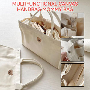 Portable Mommy Bag Large Capacity Bag  Multi Functional Storage Bag INS Canvas Maternity Handbag