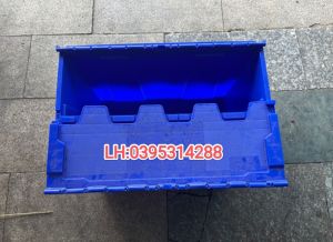 Thùng nhựa bít HS-043 có nắp xếp gọn