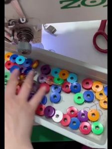 2pcs Magnetic Sewing Machine Bobbin Holder Spool Storage Rack with Strong Magnetic Base for Organized Accessibility Sewing