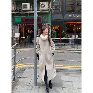Long Elegance Woolen Coat